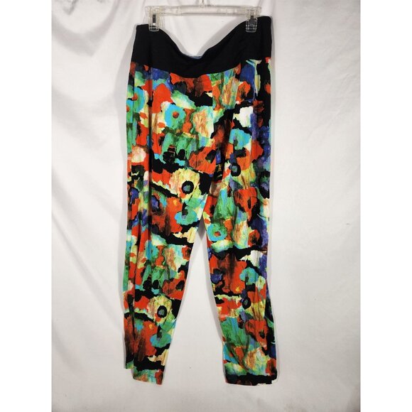 Women With Control Plus Pant Print Wide Leg Resort Beach 1X - Picture 5 of 5